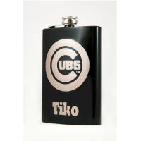 Personalized Powder Coated 8oz Flask