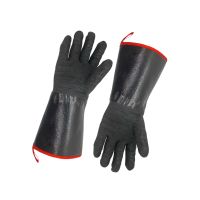 Oven Gloves 14" 932F, Smoke-Resistant Cooking Barbecue Grill Gloves, Waterproof, Fire-Resistant And Oil-Resistant Neoprene Coating RT