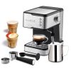 20 Bar Espresso Maker,1.5L ,Coffee Maker For Espresso, Cappuccino, Latte, Machiato, For Home Barista