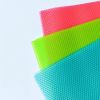 3 Pcs 5ft Refrigerator Mats EVA Shelf Liners For Glass Shelves Washable Pads Liners For Refrigerator, 1 Green 1 Blue 1 Red