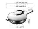 ASD, Cast Iron Can Not Rust, Uncoated Wok, Wear-Resistant And Scratch-Resistant, Universal For Induction Cooker With Coal And Gas, 32cm