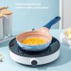 Amercook Alfita Food Complementary Cooker Set A02BE Baby Milk Pan Small Pan Non-Stick Non-Stick Less Fume Ocean Blue 16cm