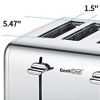 Toaster 4 Slice, Stainless Steel Extra-Wide Slot Toaster with Dual Control Panels of Bagel/Defrost/Cancel Function, 6 Toasting Bread Shade Settings, R