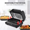 Indoor Grill 8-in-1 with Air Fryer Roast Bake Dehydrate Broil, with Extra Large Capacity