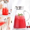 New 1.8L Lid Glass Jug Household Large Capacity Juice Drink Glass Carafe Send Cleaning Brush