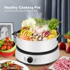 Split Electric Hot Pot Non-Stick 4L Capacity Fry/Soup/Stew/Grilling