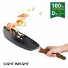 RAINBEAN Frying Pan Set 3-Piece Nonstick Saucepan Woks Cookware Set,Heat-Resistant Ergonomic Wood Effect Bakelite Handle Design,PFOA Free.(7/8/9.5 inc