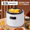 10-In-1 2.5L 600W Smart Electric Pressure Cooker Protable Fast Rice Cooker w/ Stainless Steel Non-stick Pot Pan