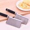 Potato Wavy Edged Knife Cutting Peeler Stainless Steel Kitchen Gadget Cooking Tool Accessories