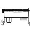 Stainless Steel Over Sink Dish Drying Rack Drainer Kitchen Cutlery Shelf 2-Tier