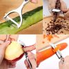 Potato, Vegetable, Apple Peelers for kitchen, Fruit, Carrot, Veggie, Potatoes Peeler, 2 Set Y-Shaped and I-Shaped Stainless Steel Peelers, with Ergono