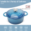 COOKWIN Enameled Cast Iron Dutch Oven with Self Basting Lid, Enamel Coated Cookware Pot 4.5QT