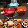 COOKWIN Enameled Cast Iron Dutch Oven with Self Basting Lid, Enamel Coated Cookware Pot 4.5QT