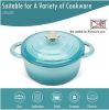 COOKWIN Enameled Cast Iron Dutch Oven with Self Basting Lid, Enamel Coated Cookware Pot 4.5QT