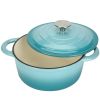 COOKWIN Enameled Cast Iron Dutch Oven with Self Basting Lid, Enamel Coated Cookware Pot 4.5QT